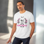Men's PC Cotton 94th Birthday Printed T Shirt (Color: White, Thread Count: 180GSM)