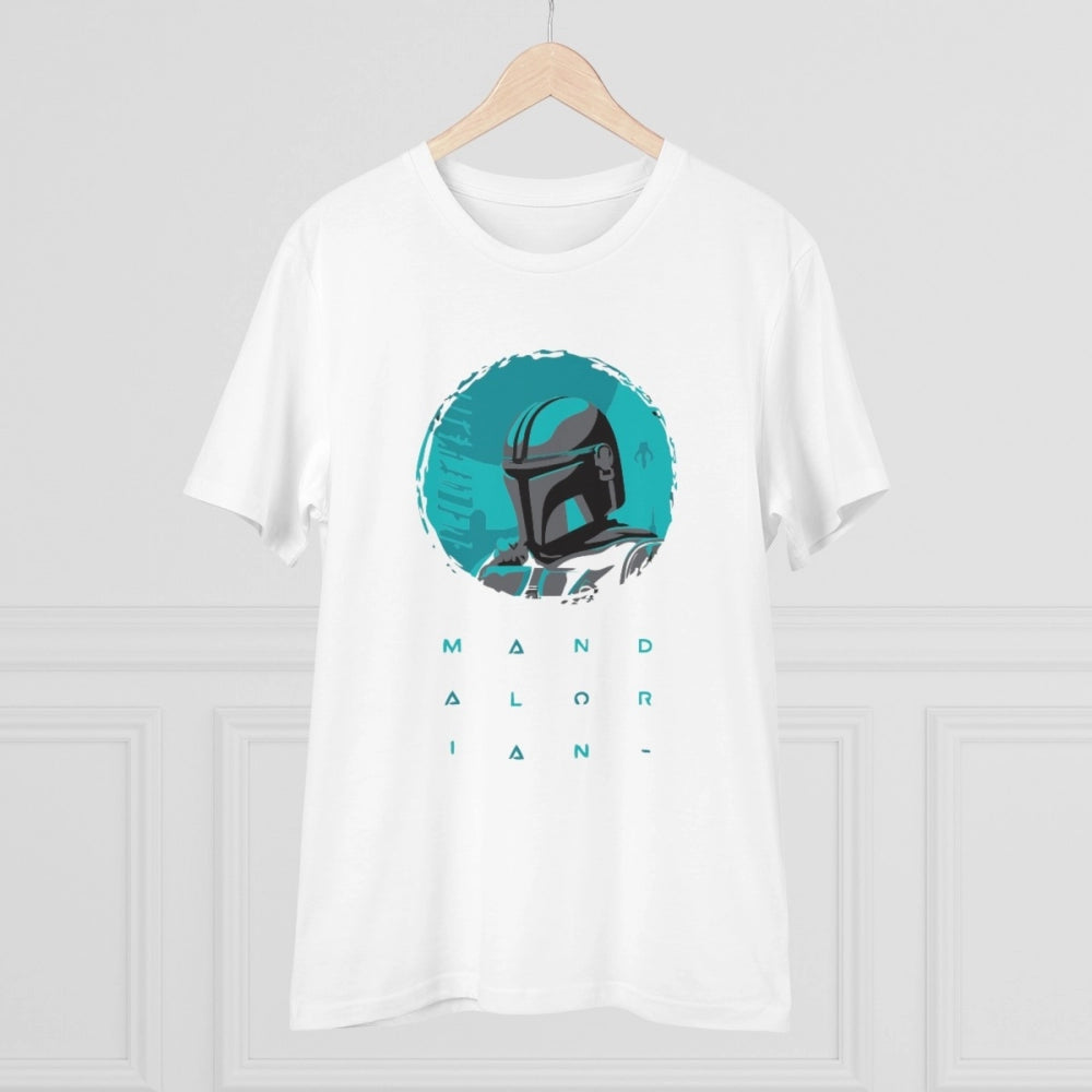 Men's PC Cotton Star Wars Printed T Shirt (Color: White, Thread Count: 180GSM)