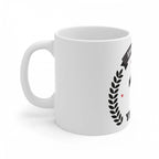 Ceramic 50th Anniversary Printed Coffee Mug (Color: White, Capacity:330ml)