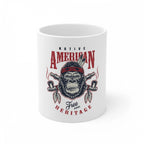 Ceramic Gorila Desing Printed Coffee Mug (Color: White, Capacity:330ml)
