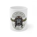 Ceramic Gorila Desing Printed Coffee Mug (Color: White, Capacity:330ml)