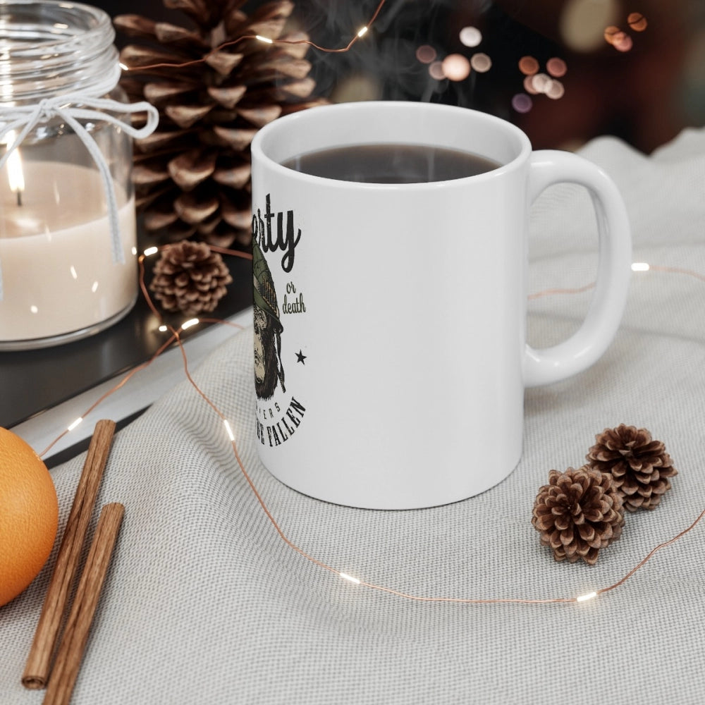 Ceramic Gorila Desing Printed Coffee Mug (Color: White, Capacity:330ml)