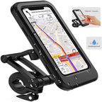 Phone Mount Waterproof Cell Phone Holder 360° Rotation (Black)