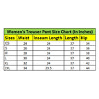 Women's Polyester Checkered Elasticated Trousers (Black - White)