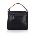 Faux Leather Textured Sling Bag (Black)