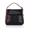 Faux Leather Textured Sling Bag (Black)