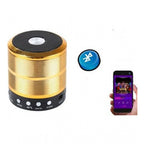 Plastic Rubber Wireless WS887 Bluetooth Speaker (Gold)