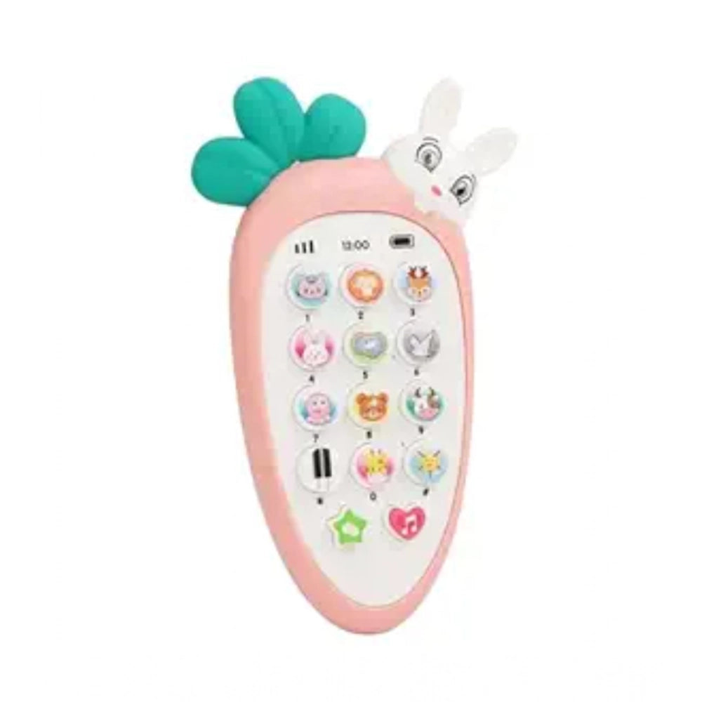 Plastic Rabit Mobile Phone Toy For Kids With Music And Light Early Educational Smart Phone (Multicolor )
