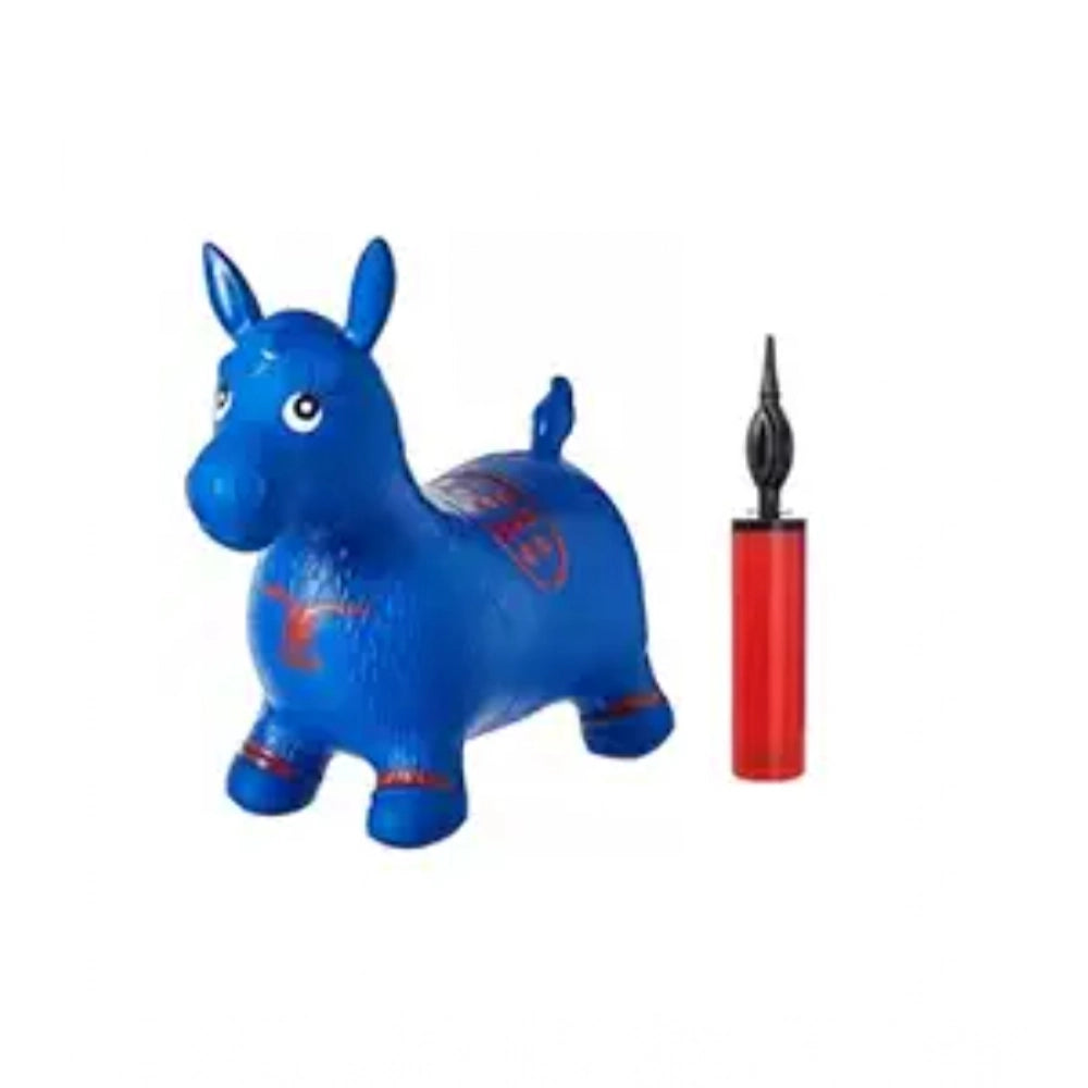 ‎‎Plastic Inflatable Jumping And Riding Horse Air Animal Shape Jumping Toys (Multicolor )