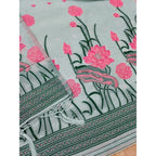 Women's Banarasi Silk Printed Unstitched Salwar Suit Material With Dupatta (Grey, 3Mtrs)