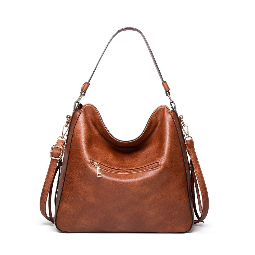 PU Leather Zipper Handbag
