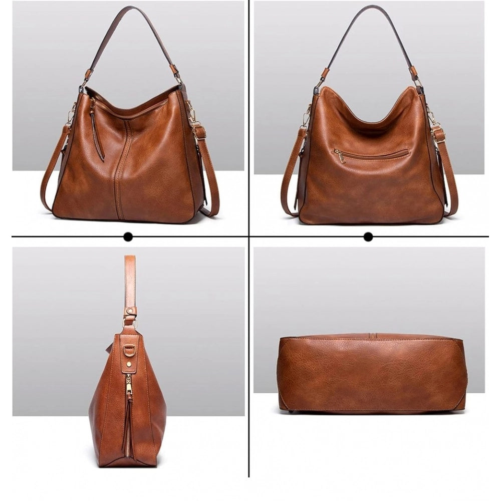 PU Leather Zipper Handbag