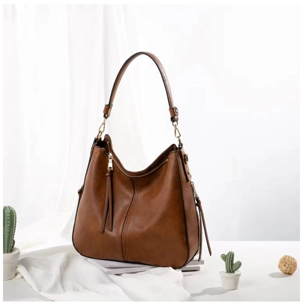 PU Leather Zipper Handbag