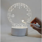 Glass 3D Illusion LED Creative Visualization Lamp