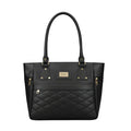PU Leather Solid Shoulder Zipper Handbag (Black)