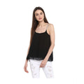 Embellished Shoulder Straps Top (Black)