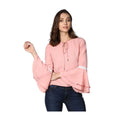 Solid Bell Sleeve Top (Pink)