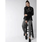 Solid Long Sleeves Top (Black)