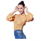 Floral Long Sleeves Top (Multicolor)