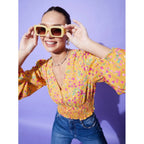 Floral Long Sleeves Top (Multicolor)