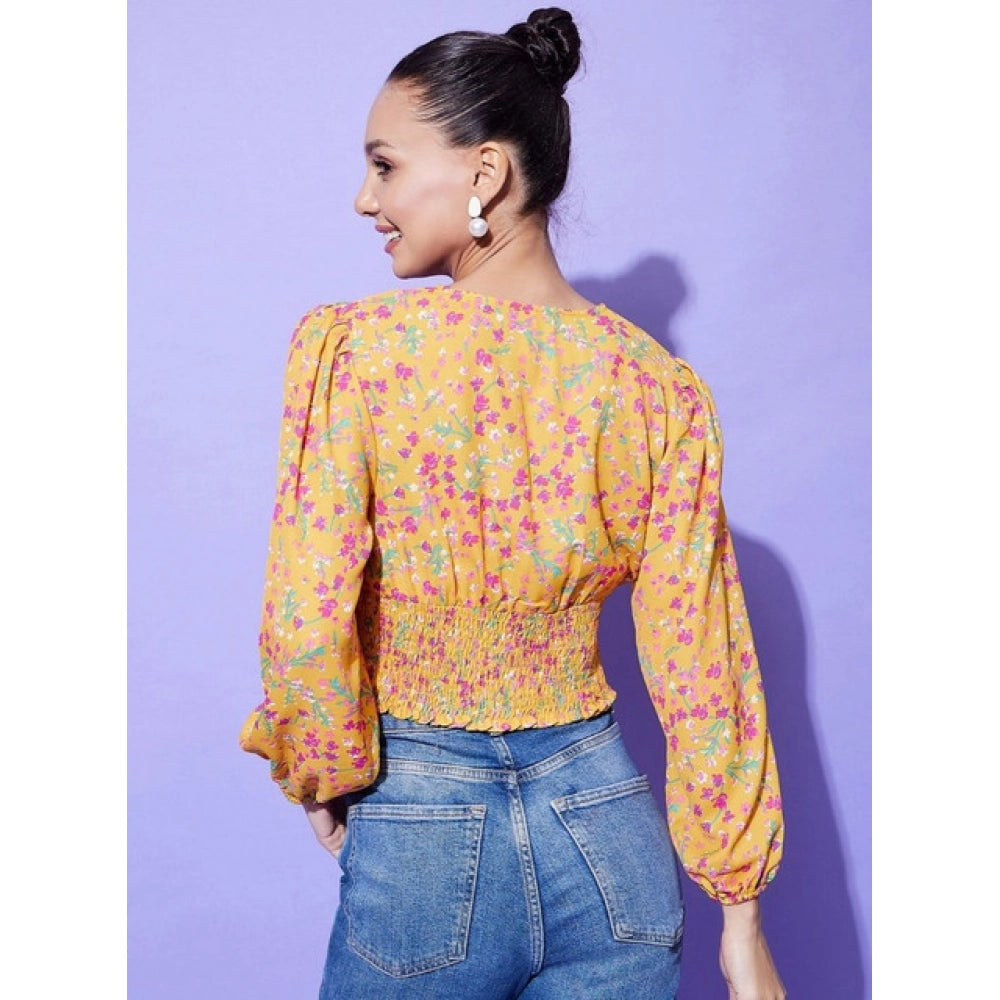 Floral Long Sleeves Top (Multicolor)