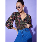 Floral Long Sleeves Top (Multicolor)