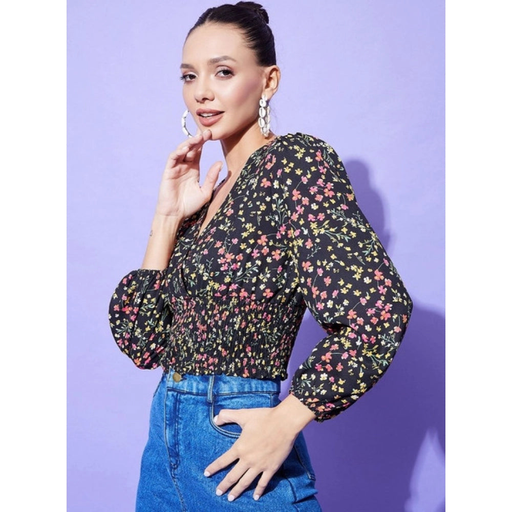 Floral Long Sleeves Top (Multicolor)
