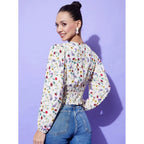 Floral Long Sleeves Top (Multicolor)