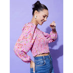 Floral Long Sleeves Top (Multicolor)