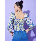 Floral Long Sleeves Top (Multicolor)