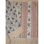 Printed Saree With Unstitched Blouse 5.5Mtr (Green)