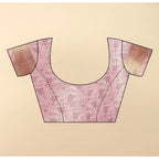 Printed Saree With Unstitched Blouse 5.5Mtr (Pink)