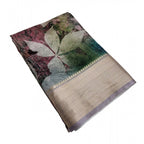 Printed Saree With Unstitched Blouse 5.5Mtr (Multicolor)