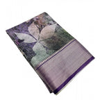 Printed Saree With Unstitched Blouse 5.5Mtr (Multicolor)