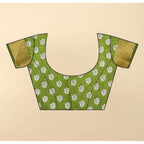 Printed Saree With Unstitched Blouse 5.5Mtr (Mehandi)