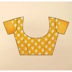 Printed Saree With Unstitched Blouse 5.5Mtr (Yellow)