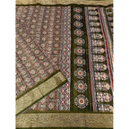 Printed Saree With Unstitched Blouse 5.5Mtr (Green)