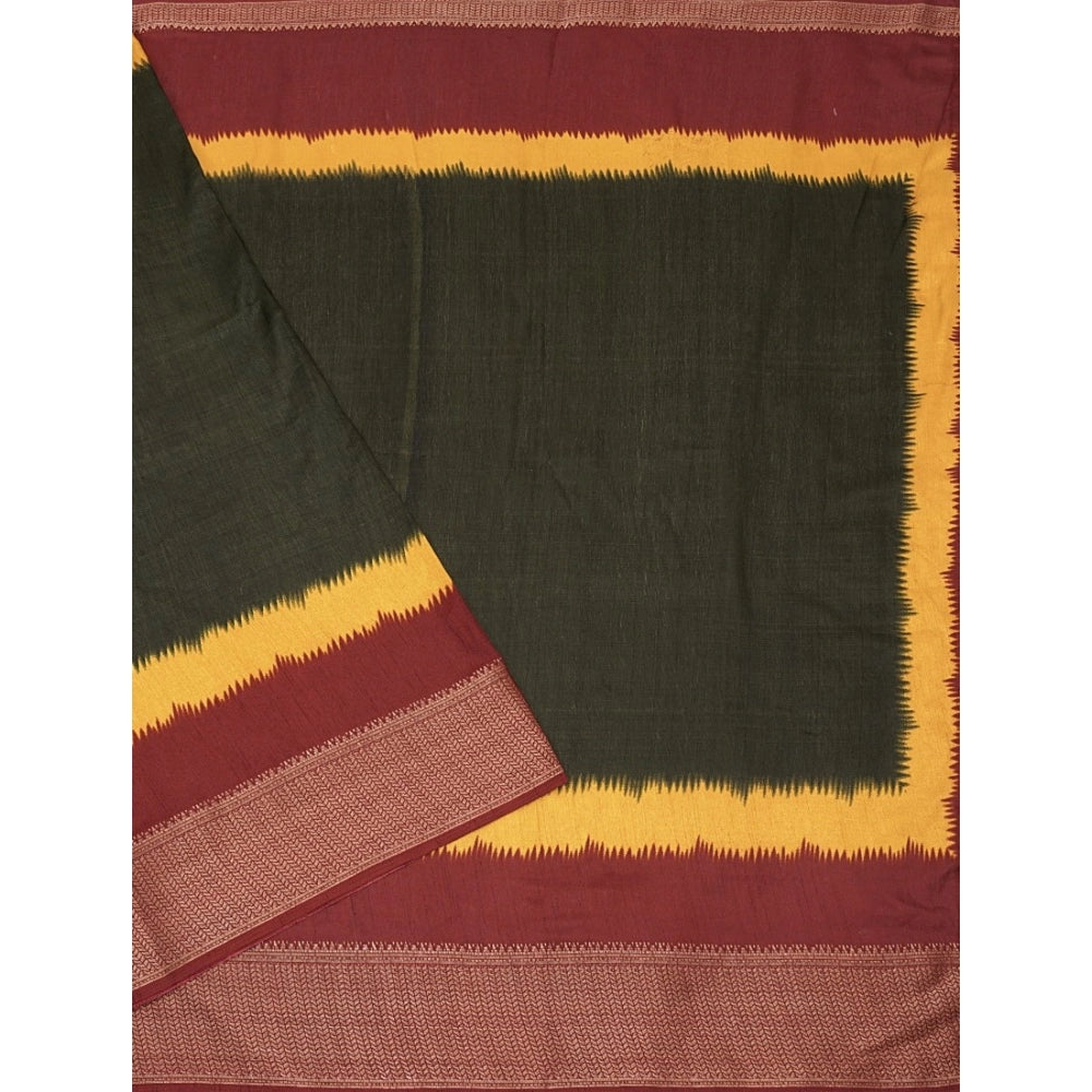 Solid Saree With Unstitched Blouse 5.5Mtr (Multicolor)