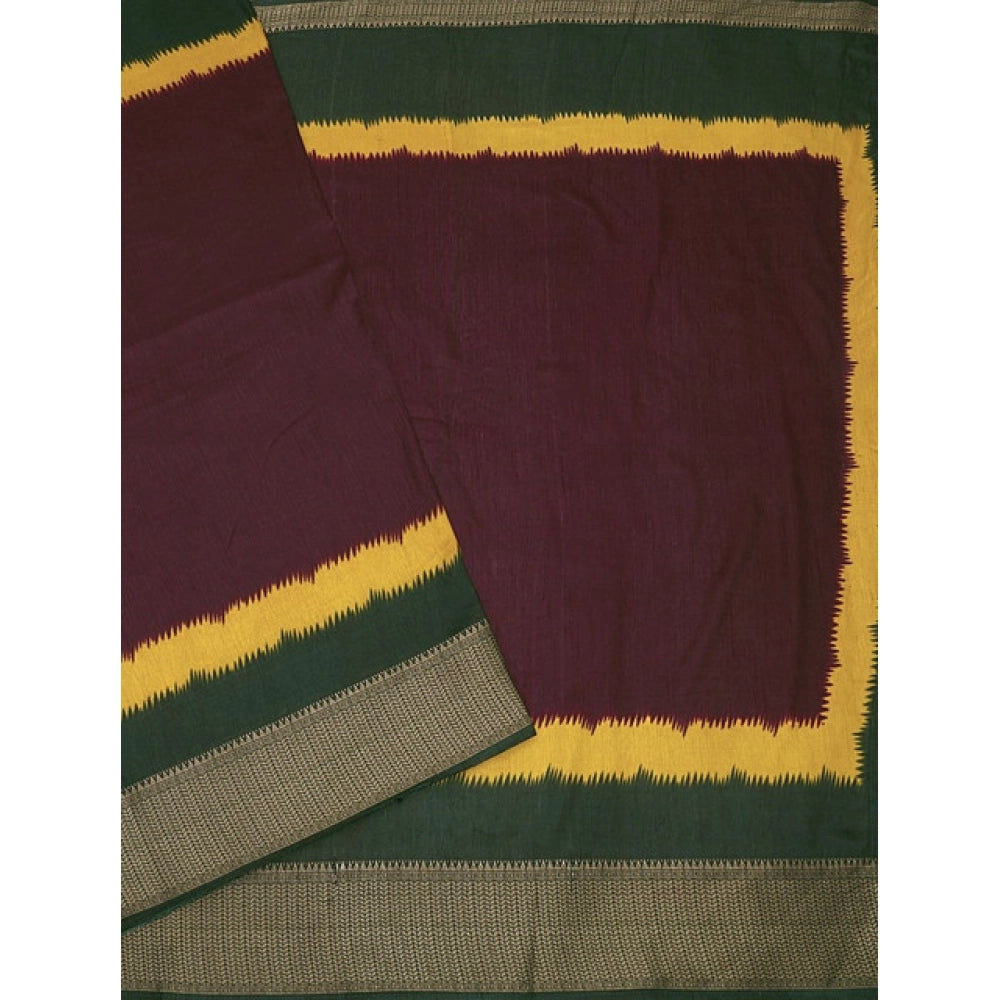 Solid Saree With Unstitched Blouse 5.5Mtr (Multicolor)