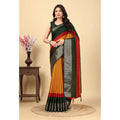 Solid Saree With Unstitched Blouse 5.5Mtr (Multicolor)