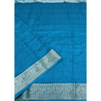 Checkered Saree With Unstitched Blouse 5.5Mtr (Rama)