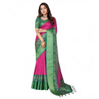 Printed Saree With Unstitched Blouse 5.5Mtr (Multicolor)