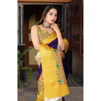 Printed Saree With Unstitched Blouse 5.5Mtr (Multicolor)