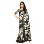Floral Printed Saree With Unstitched Blouse 5.5Mtr (Multicolor)