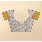 Floral Printed Saree With Unstitched Blouse 5.5Mtr (Lavender)