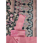 Floral Printed Saree With Unstitched Blouse 5.5Mtr (Multicolor)