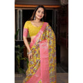 Floral Printed Saree With Unstitched Blouse 5.5Mtr (Multicolor)