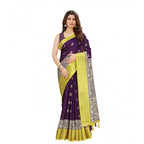 Printed Saree With Unstitched Blouse 5.5Mtr (Multicolor)