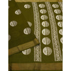 Printed Saree With Unstitched Blouse 5.5Mtr (Green)