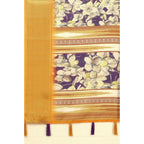 Floral Printed Saree With Unstitched Blouse 5.5Mtr (Purple)